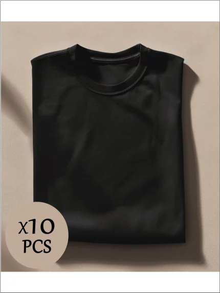 10 Pack Soft Cotton Basic T-Shirts, Classic 10 PCS Crewneck Tees