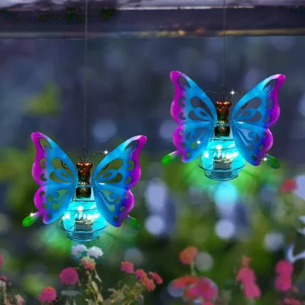 Solar-Powered Ladybug Metal Garden