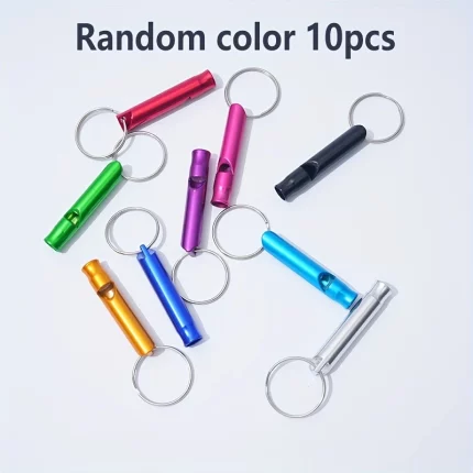 Pack of 5 Emergency Whistles with Key Chain - Loud, Durable And Lightweight for Hiking