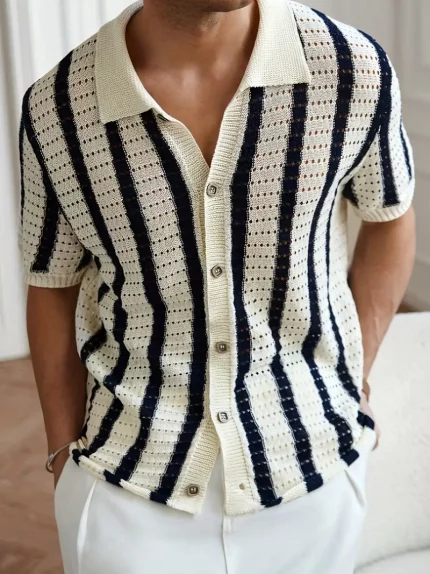Knit Shirt with Collar