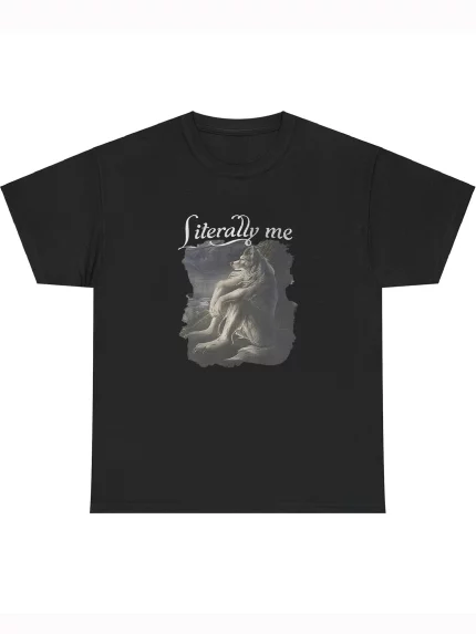 Wild Wolf Graphic Tee- Men's Versatile Short Sleeve Crew Neck Fitness Shirt for Street