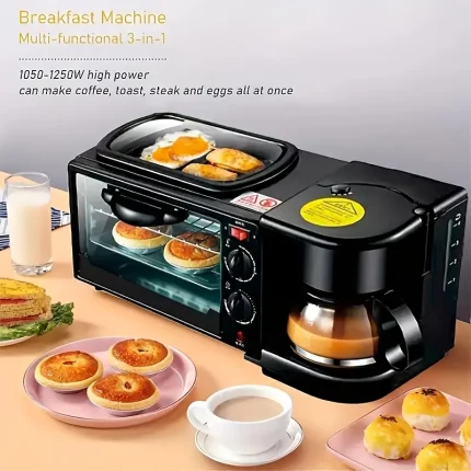 Nostalgia 3-in-1 Breakfast Station - Includes Coffee Maker, Toaster