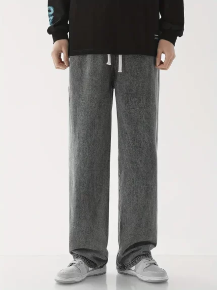 One Pair Of Men's New Style Denim Pants for 2025, Loose And Trendy