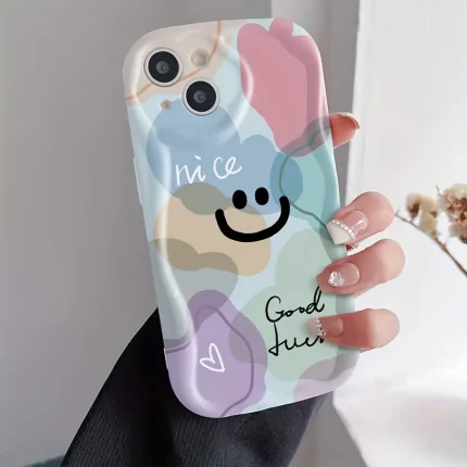 Happy Face Pattern Design Phone Case for iPhone 16