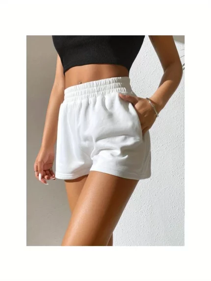 Women'S 2025 Summer Casual Loose Fit Elastic Waist Wide Leg Denim