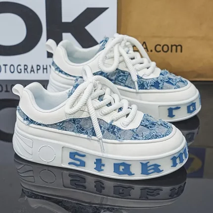Men's Trendy Street Style Skate Shoes, Comfy Non Slip Casual