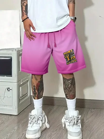 Men'S Casual Cargo Shorts with Colorful Graphic Print - "I'm Not Old I'm Classic" Design
