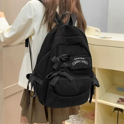 Women's Fashion Large Capacity Backpack with Bow