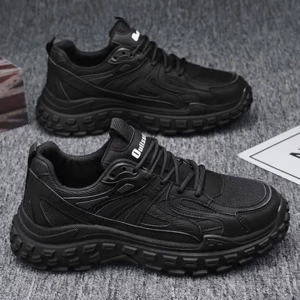 Men'S Breathable Mesh Low-Top Sneakers - Durable, Non-Slip Rubber